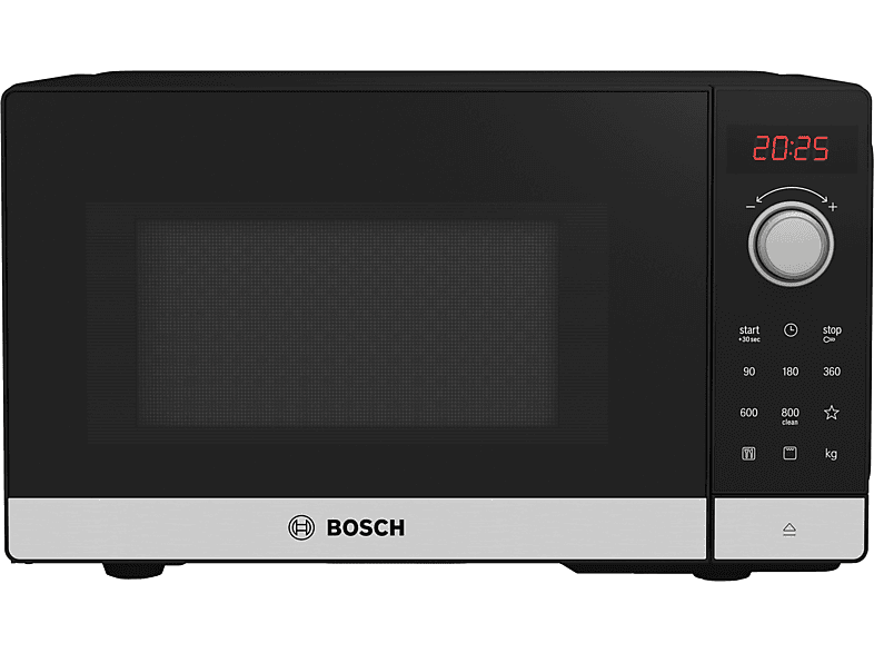 BOSCH FEL023MS2 Mikrowelle (800 Watt, Freistehend, 20 l, Edelstahl