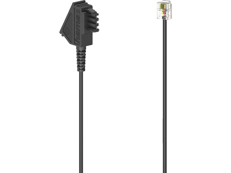 HAMA TAE-F-Stecker auf m Telefonkabel, Modular-Stecker 10 6p4c