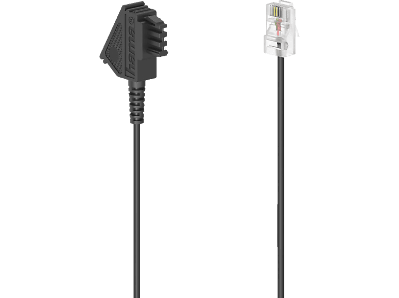 HAMA TAE-F-Stecker auf Modular-Stecker 8p2c, DSL-Box-Kabel, 6 m | Telefon-Kabel