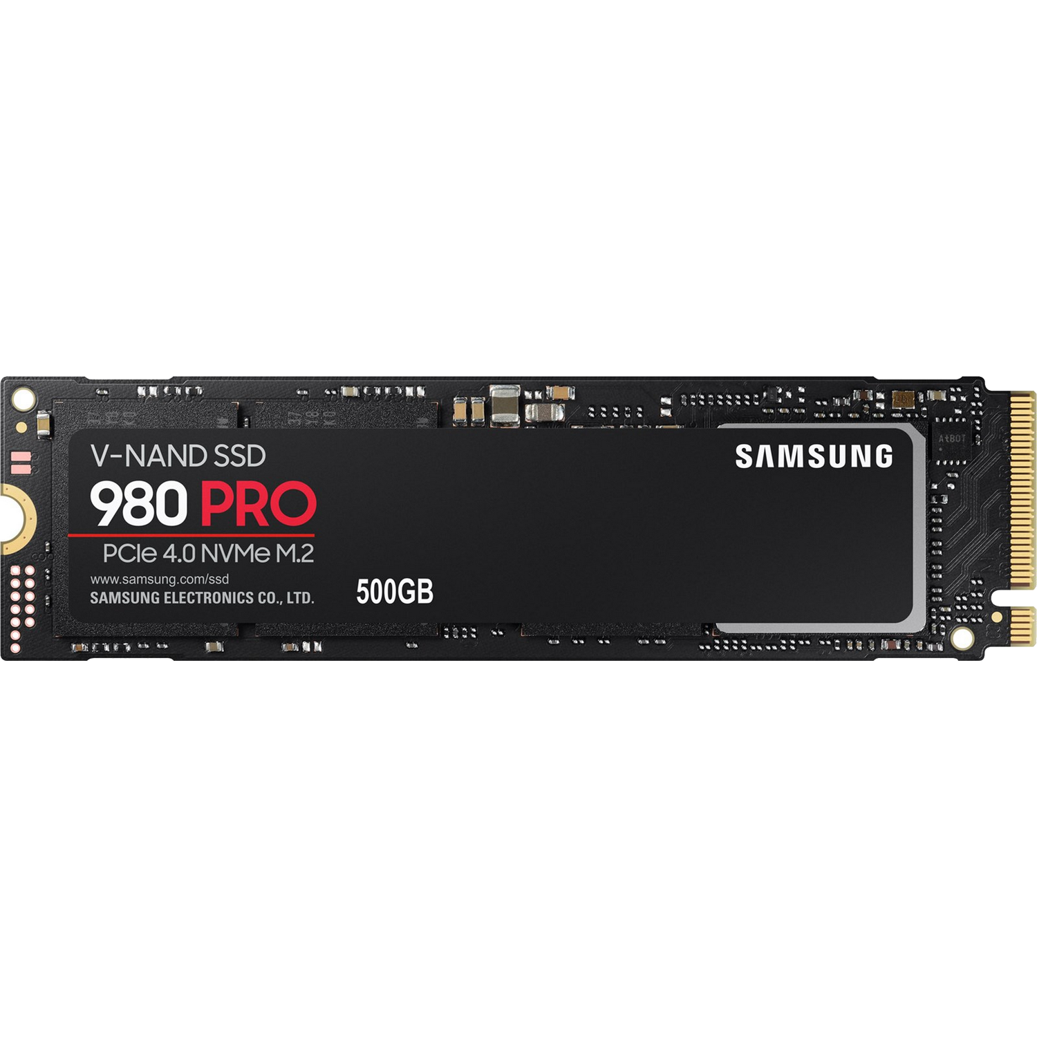 Disco duro SSD 500 GB - Samsung MZ-V8P500BW, PCIe Gen 4.0 x4, NVMe 1.3c, 7000 MB/s, Negro