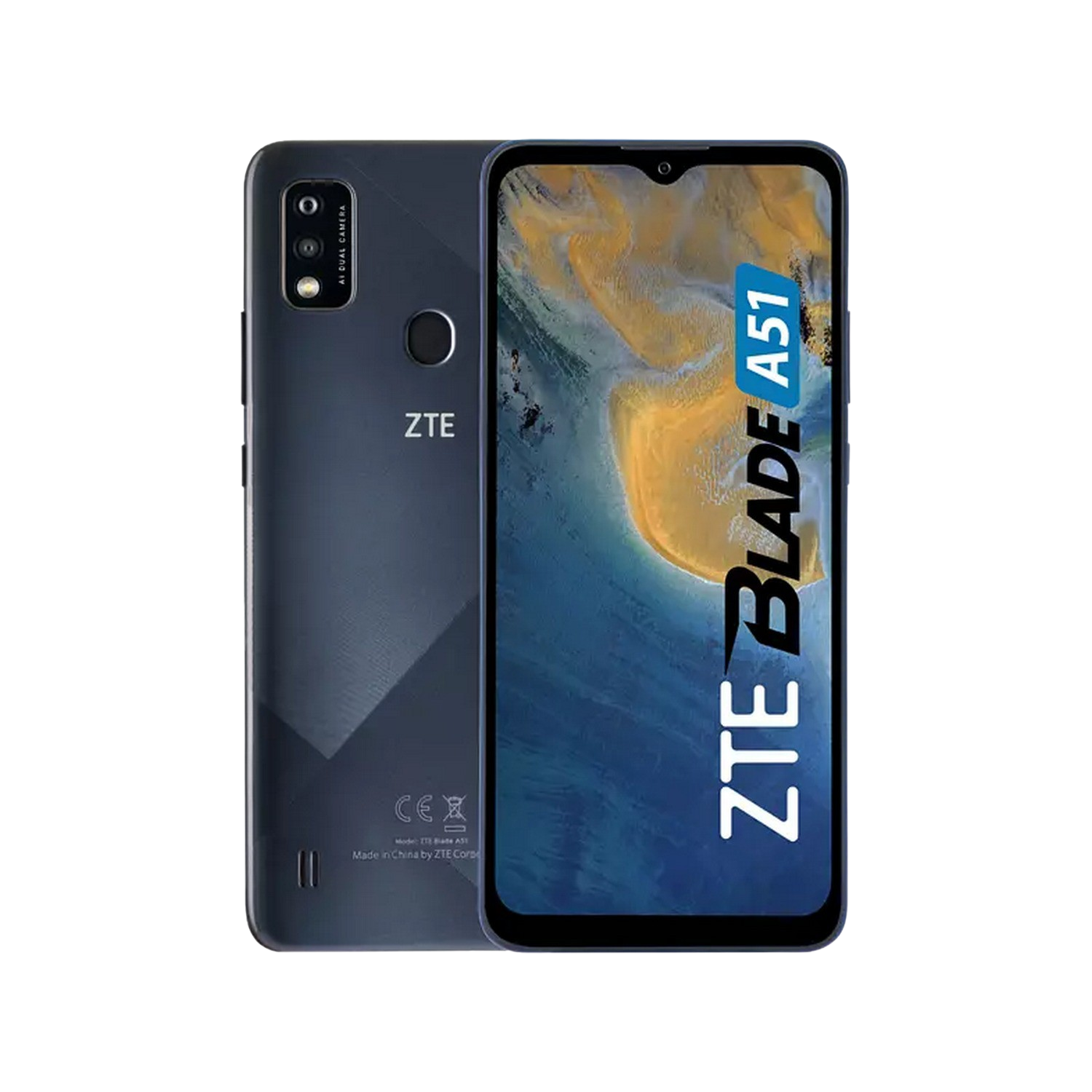 Móvil - ZTE Blade A51, Gris, 32 GB, 2 GB RAM, 6.52" HD+, SC9863A Octa-core, 3200 mAh, Android 11 Go