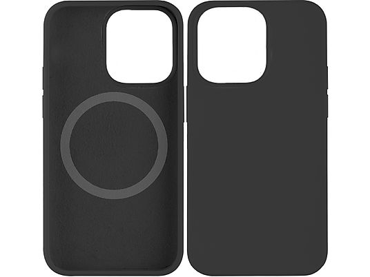 VIVANCO 62947 Schutzhülle Hype MagSafe, Silikon Backcover, für Apple iPhone 13 Pro, Schwarz