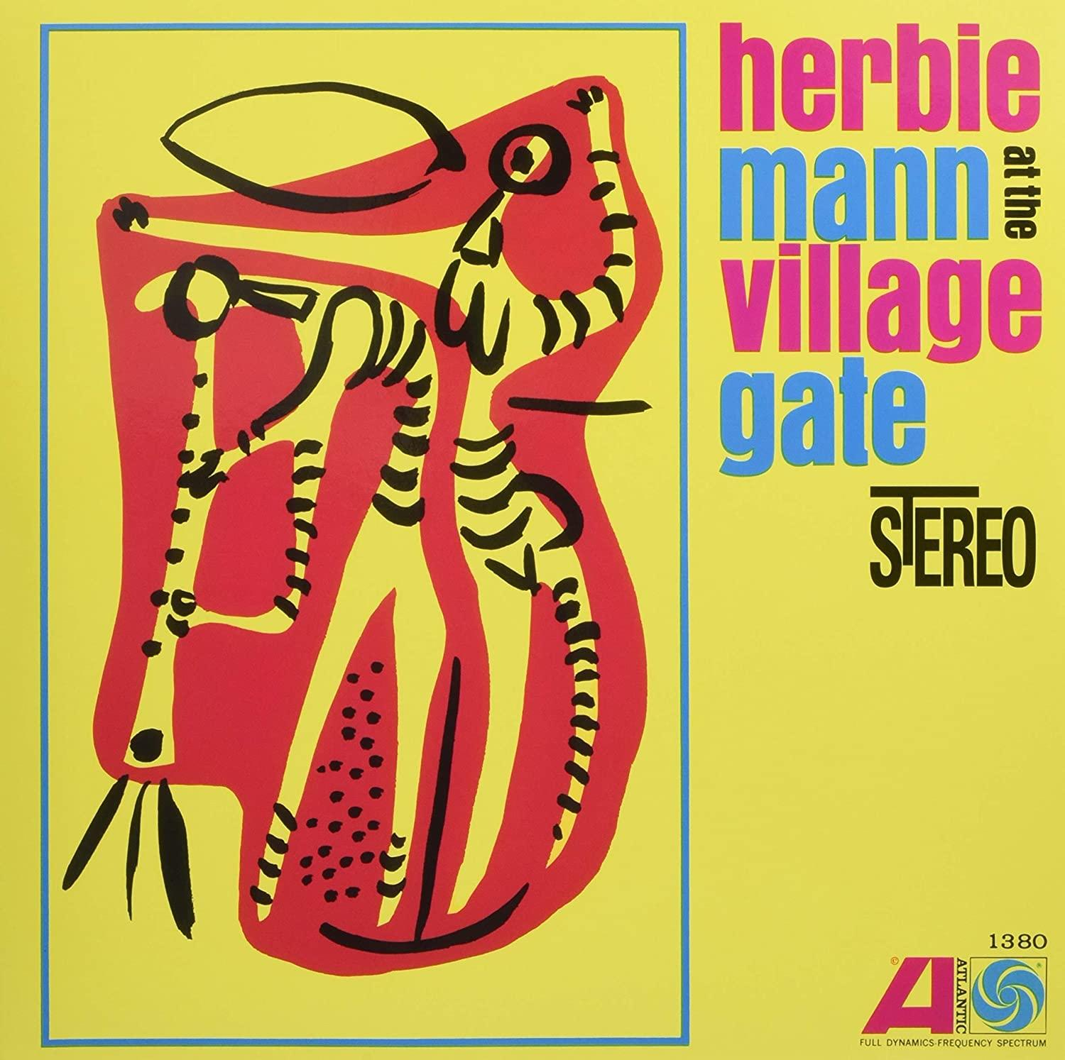 Herbie Mann album borítója. Piros és sárga figurák, szöveggel sárga háttéren.