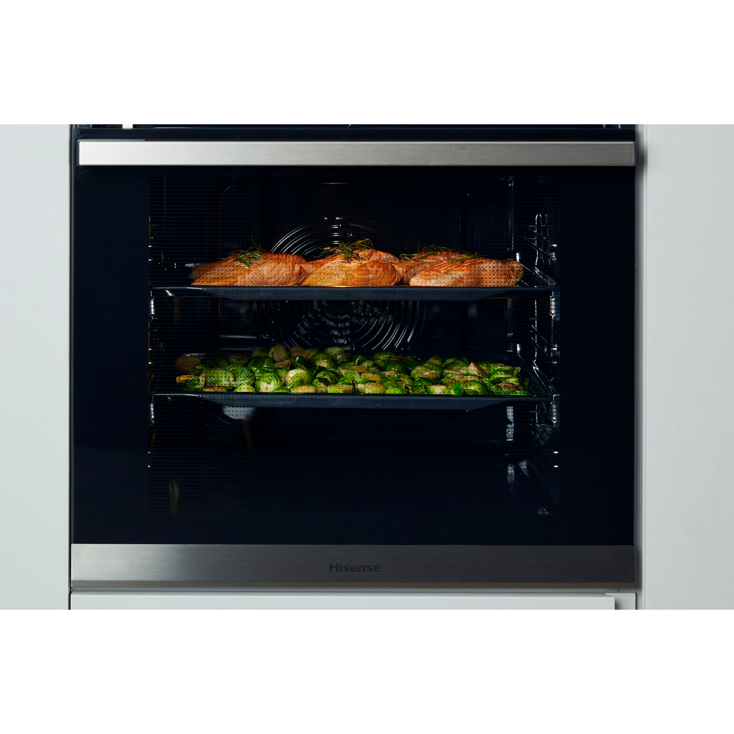 Horno - Hisense BSA65226AB, 77 l, Integrable, Limpieza por agua, 59.50 cm, Inox