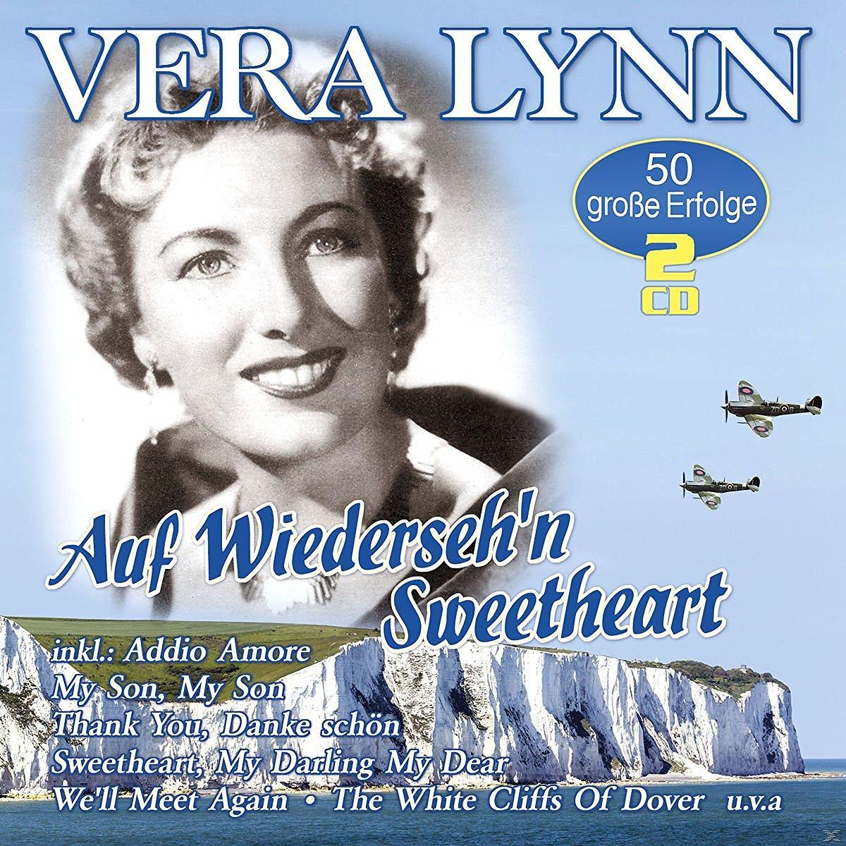 CD-Cover von Vera Lynn, mit Foto und Text 'Auf Wiederseh'n Sweetheart'. White Cliffs of Dover.
