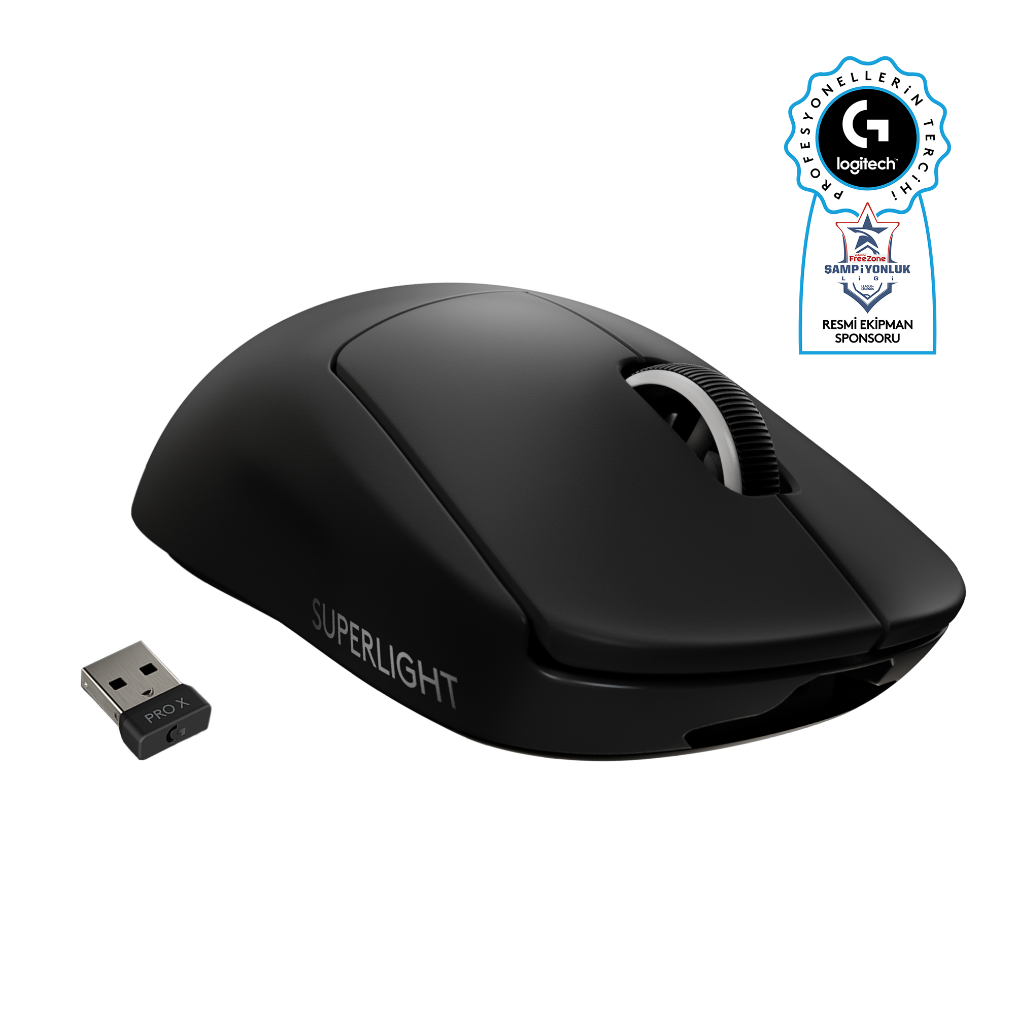 G PRO X SUPERLIGHT Ultra Hafif HERO 25600 DPI 400 IPS LIGHTSPEED Kablosuz Oyuncu Mouse - Siyah