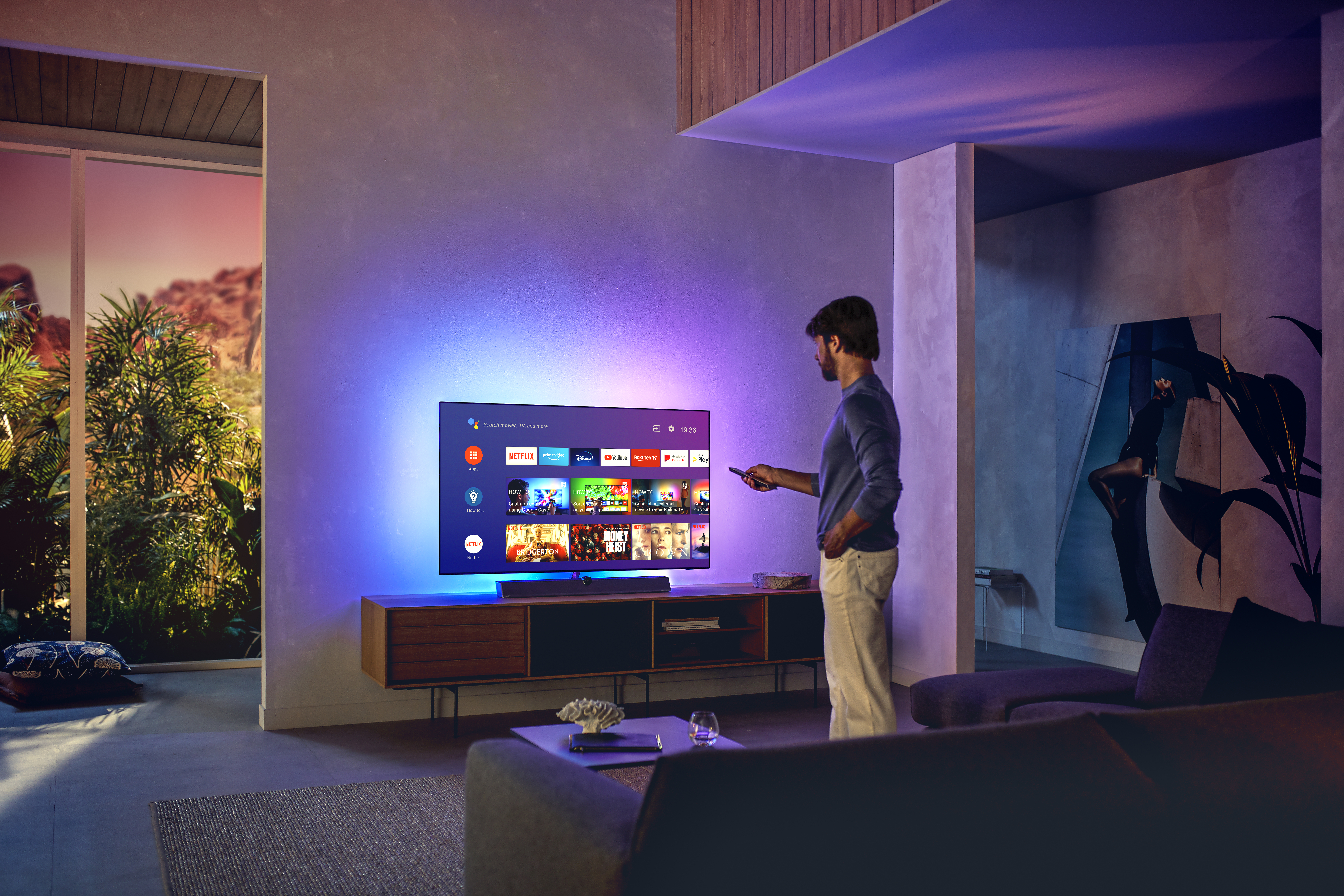 PHILIPS 55OLED936 OLED TV (Flat, 55 Zoll / 139 cm, OLED 4K, SMART TV, Ambilight, Android TV™ 10 (Q))