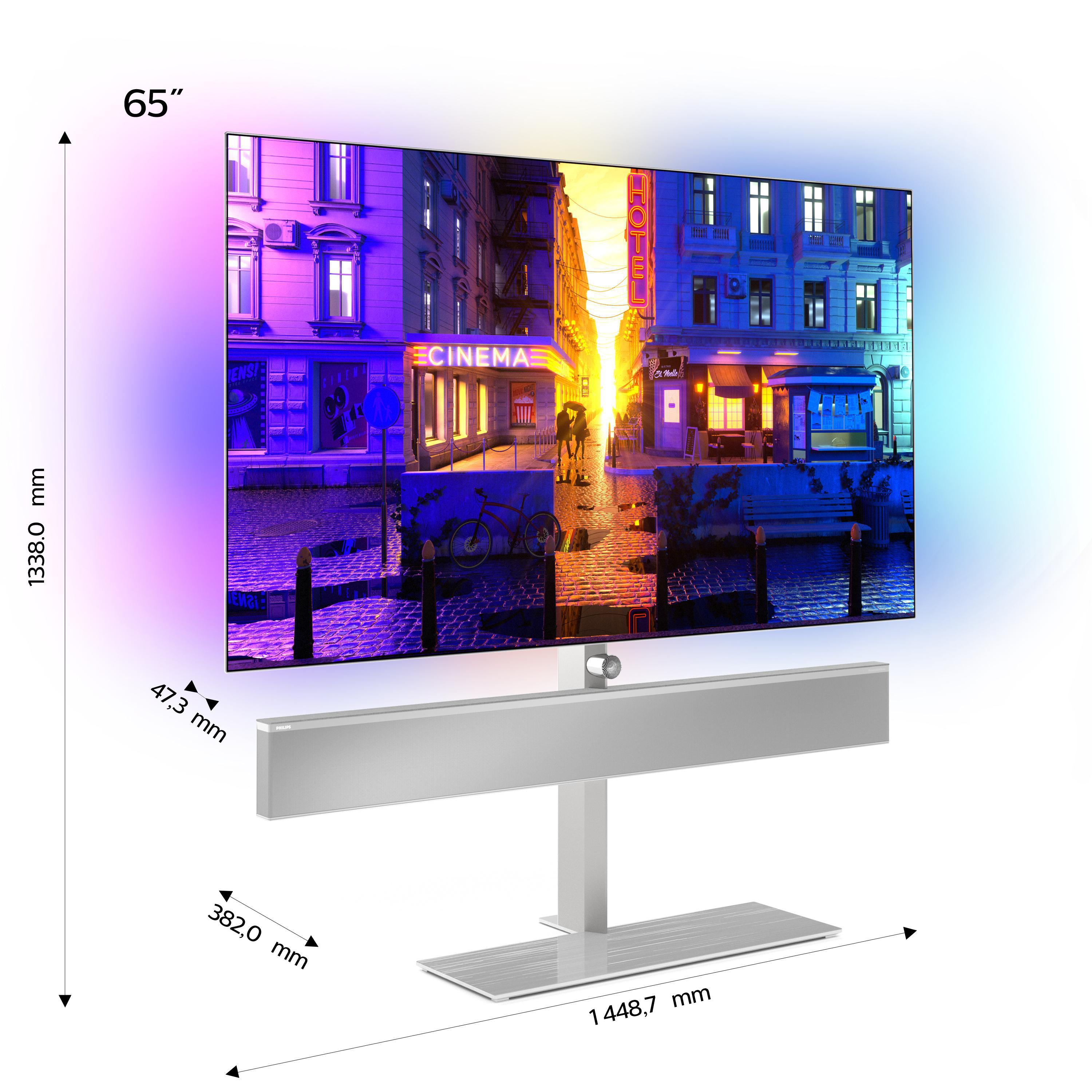 PHILIPS 65OLED986 OLED TV (Flat, 65 Zoll / 164 cm, OLED 4K, SMART TV, Ambilight, Android TV™ 10 (Q))