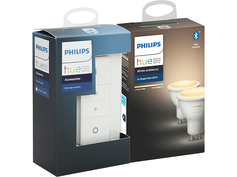 Philips Hue White Ambiance Pack 3 Bombillas LED Inteligentes GU10 4.3W Luz  Blanca Cálida a Fría, Pc