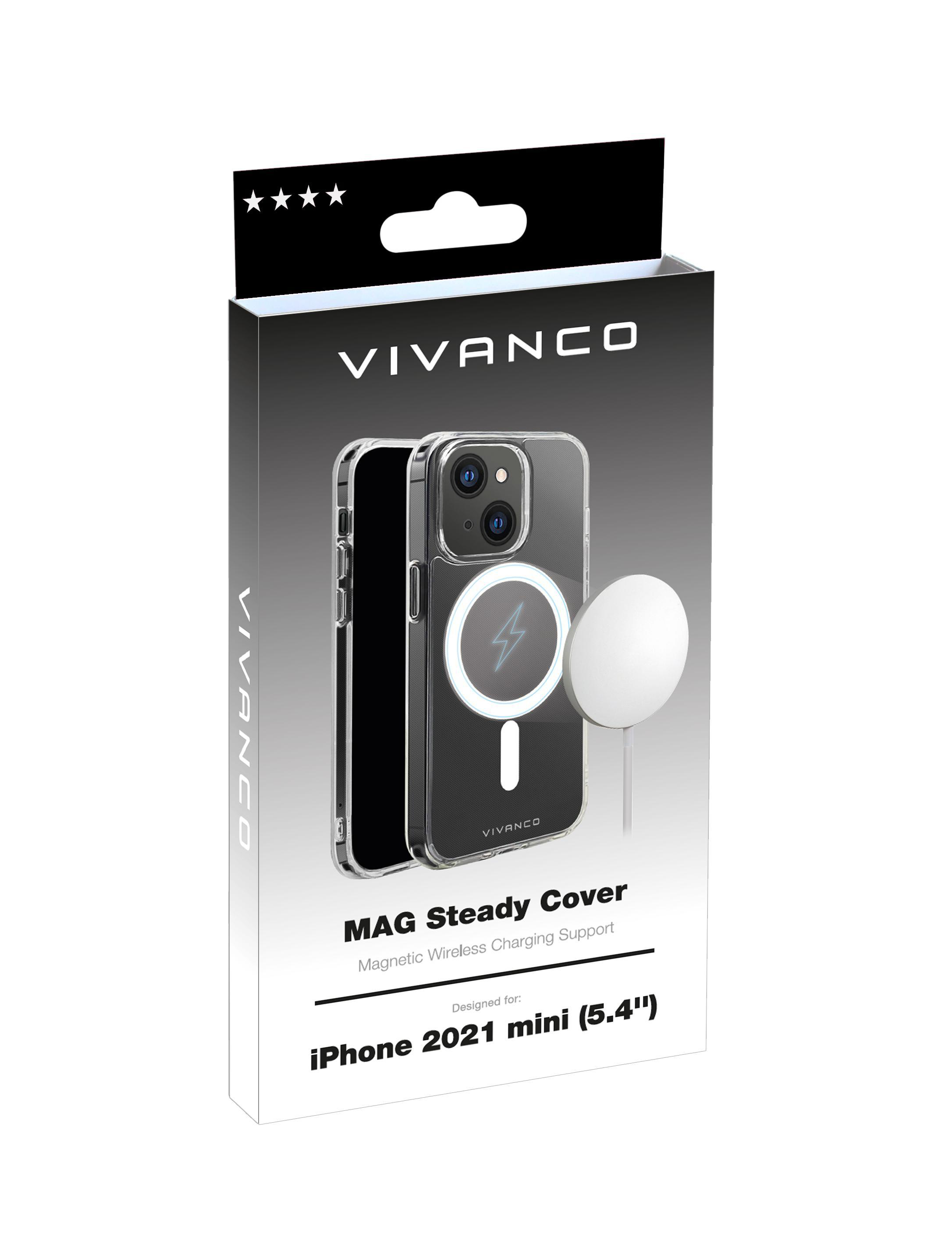 Steady, Backcover, iPhone Mini, VIVANCO 13 Apple, Transparent Mag
