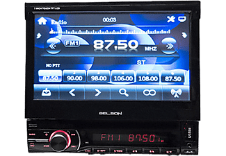 Autorradio - Belson STL5705KML, 1 DIN, Pantalla táctil 7", 40 W, Manos Libres, Bluetooth, USB, SD,