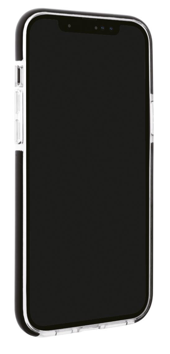 VIVANCO iPhone Rock Transparent/Schwarz Backcover, Apple, Solid, 13,
