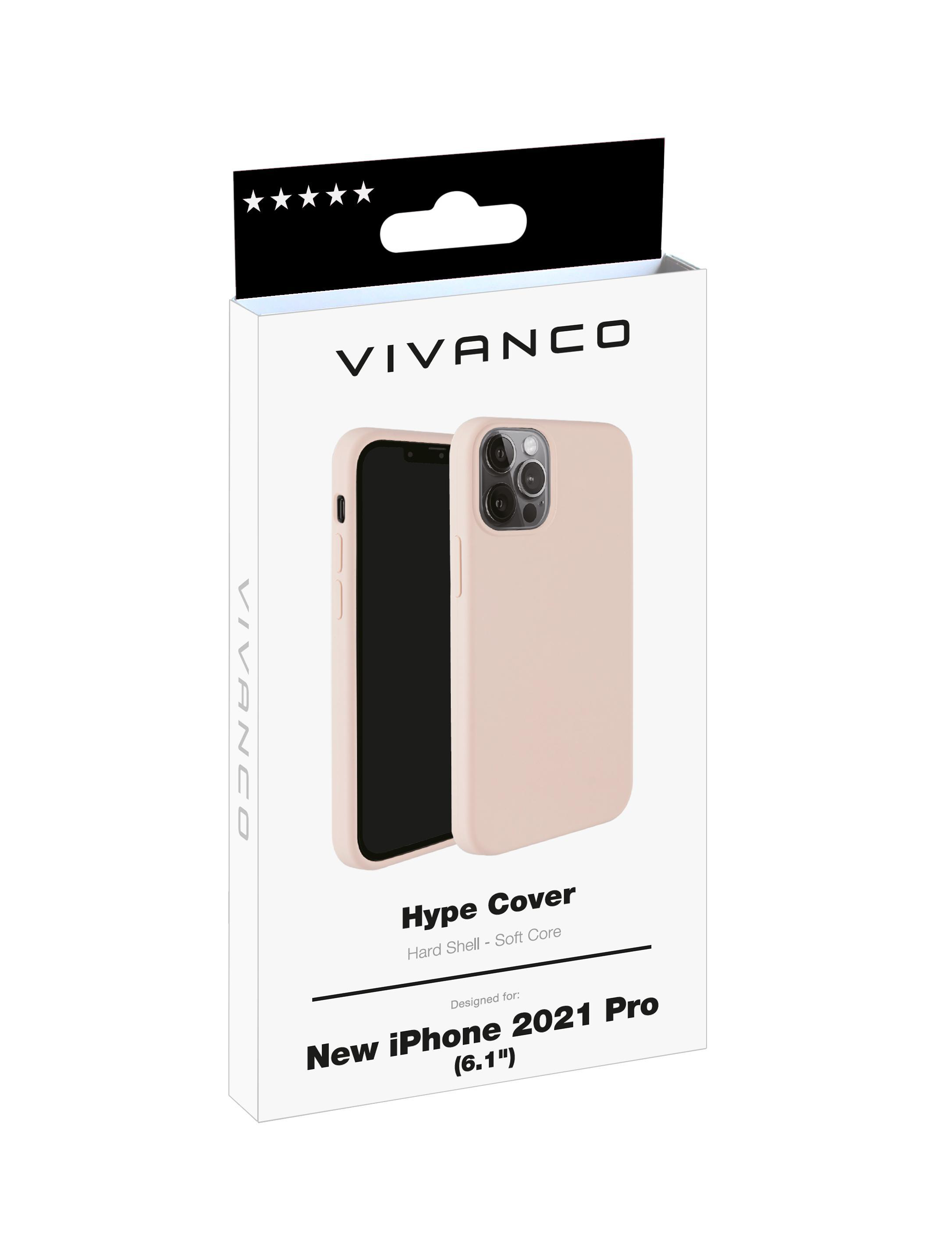 VIVANCO Hype iPhone Cover, Pink-Sand 13 Backcover, Apple, Pro