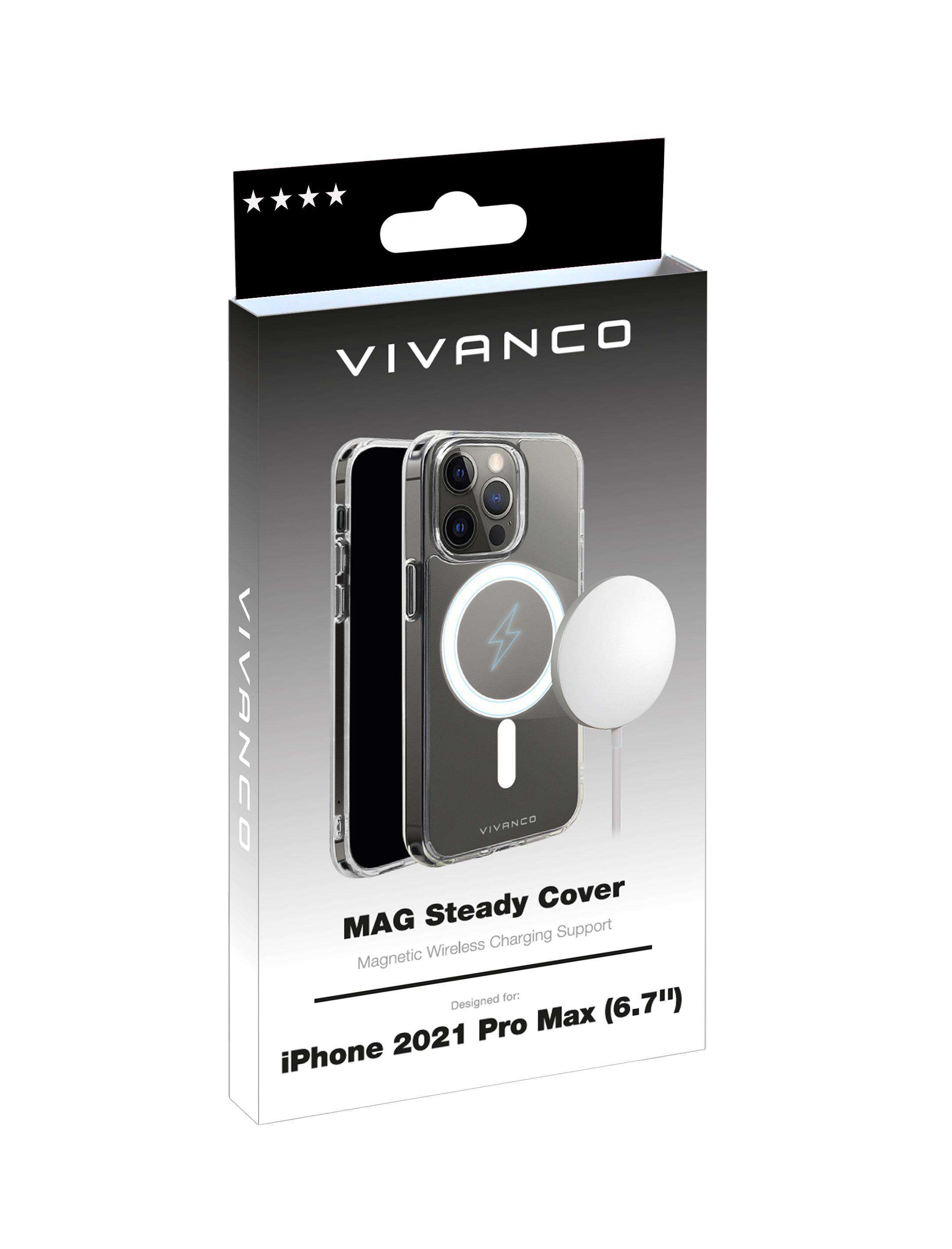 iPhone Apple, VIVANCO 13 Mag Transparent Steady, Backcover, Pro Max,