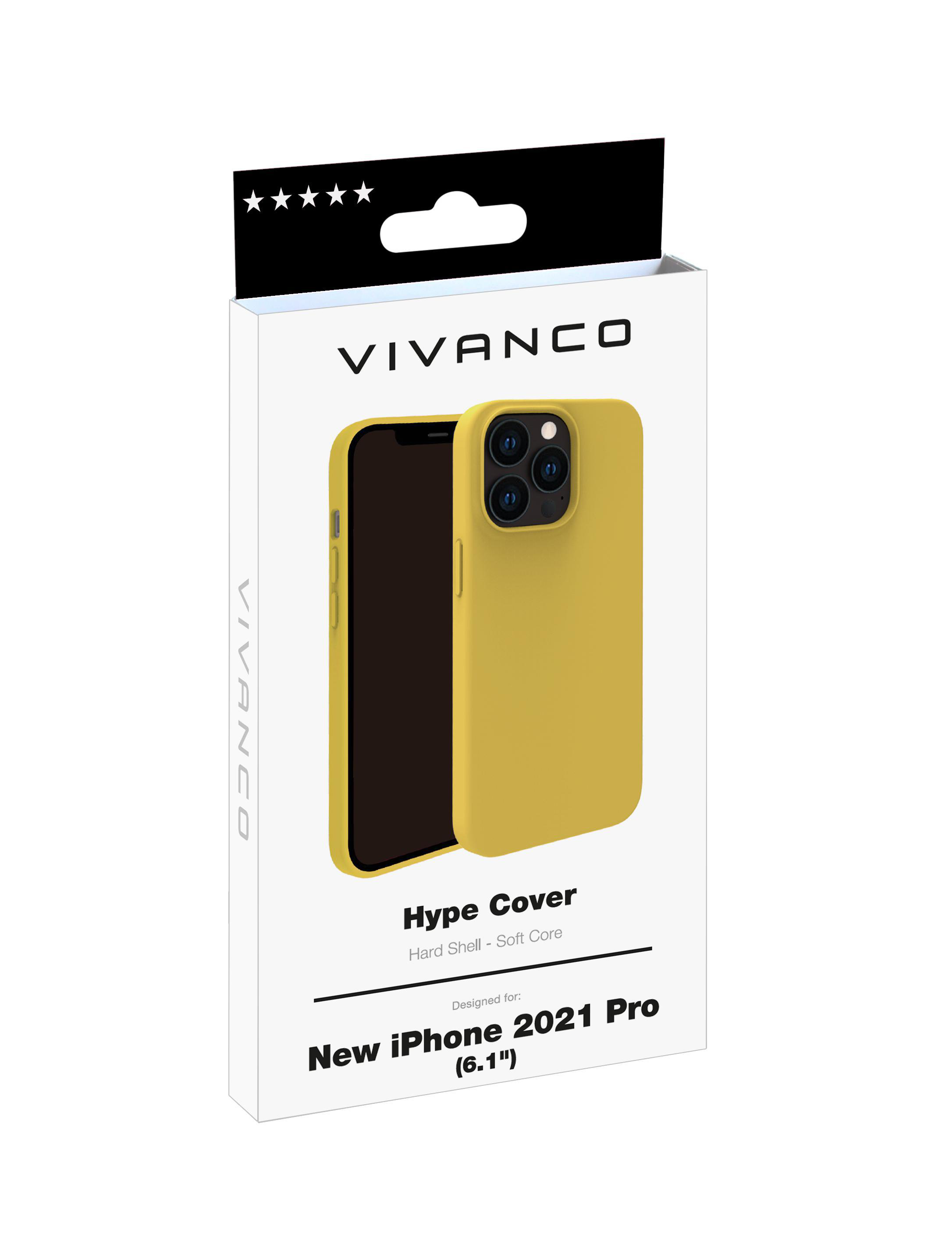 VIVANCO Hype Cover, Backcover, 13 iPhone Gelb Pro, Apple