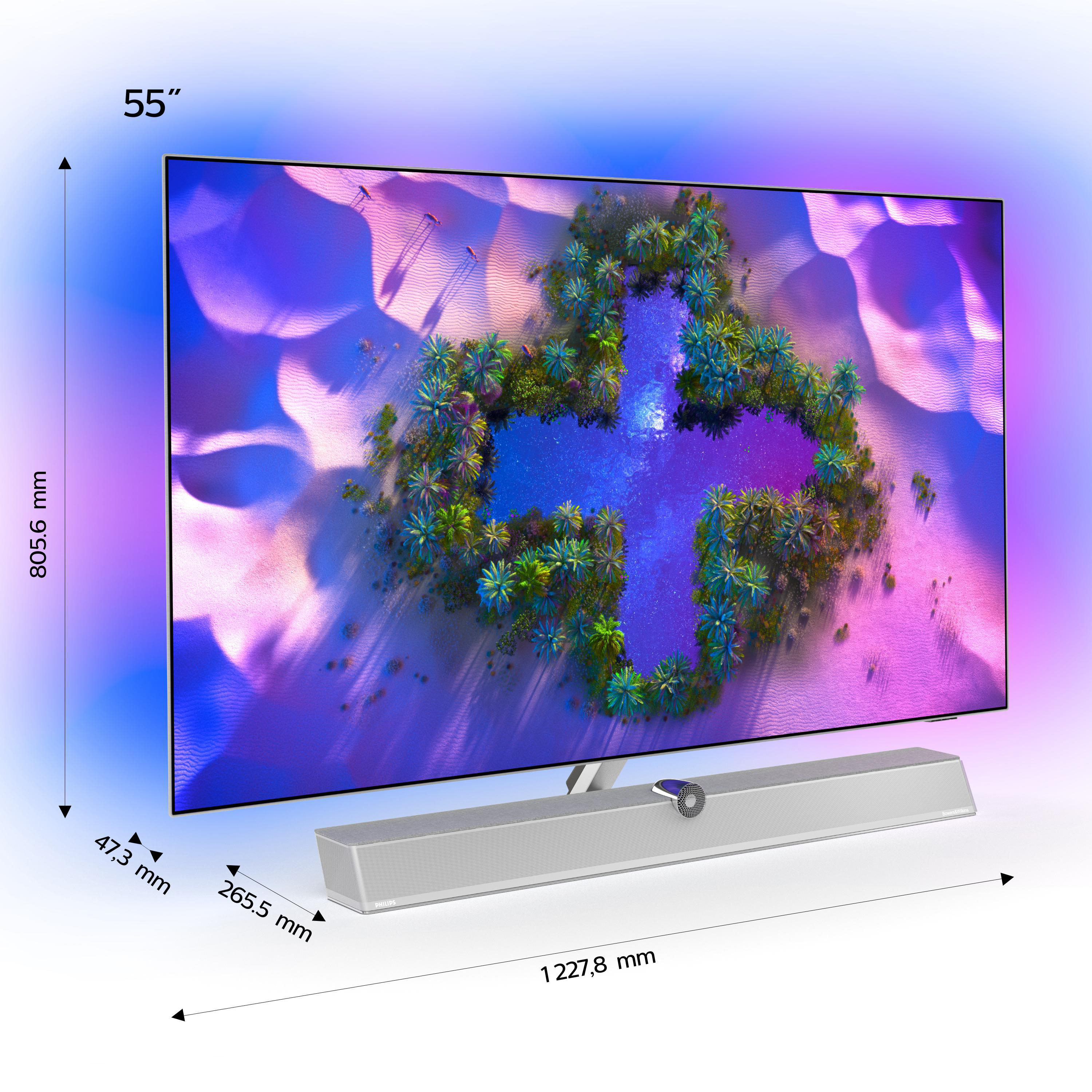 PHILIPS 55OLED936 OLED TV (Flat, 55 Zoll / 139 cm, OLED 4K, SMART TV, Ambilight, Android TV™ 10 (Q))