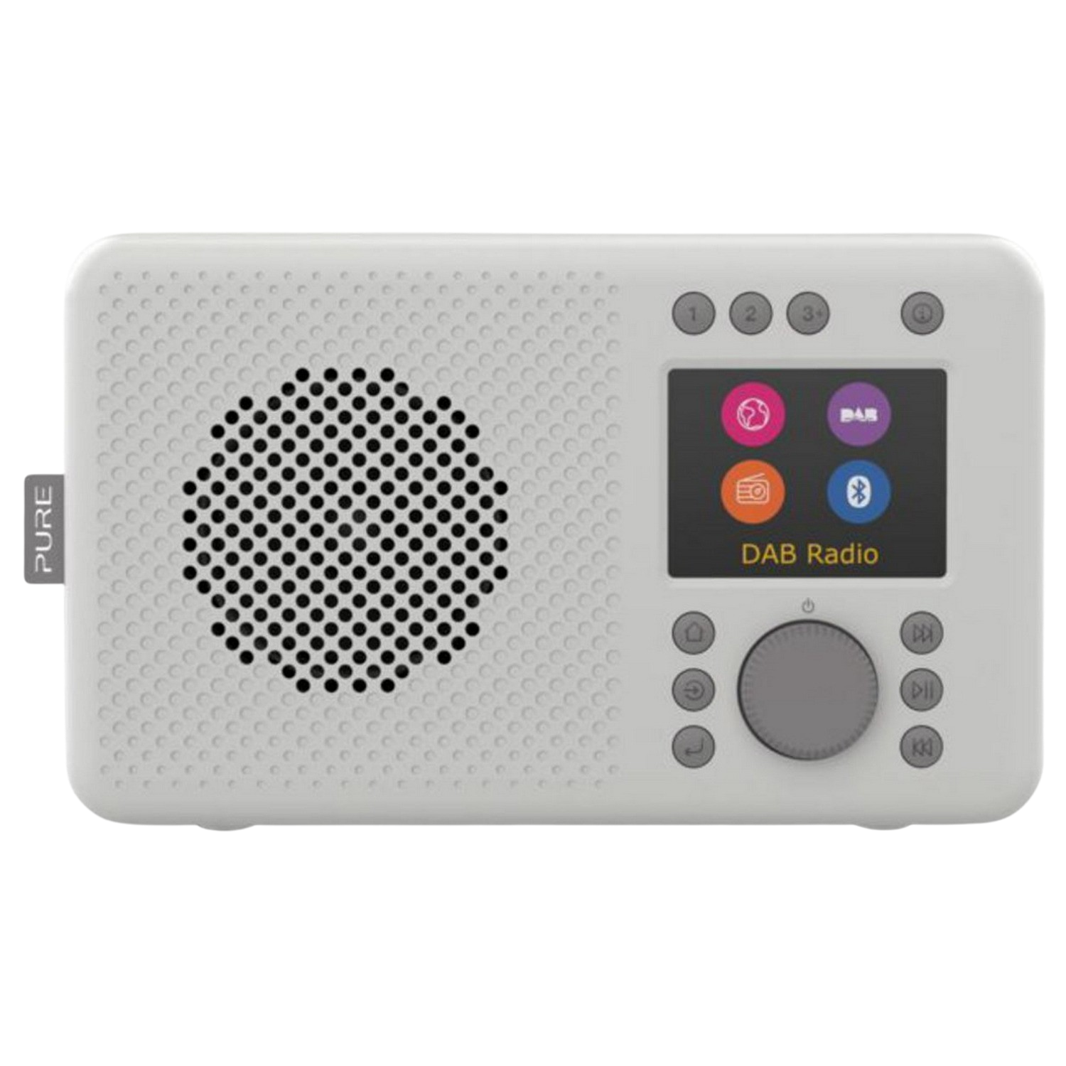 Pure Elan Connect radio todo en uno dab y bluetooth 4.2 fm internet pantalla tft color 20 memorias de emisoras posibilidad funcionamiento batería gris piedra av 3 w