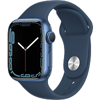 MediaMarkt Apple Watch Series 7 Cellular 41 Mm Blauw Aluminium / Blauwe Sportband aanbieding
