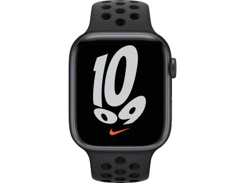 APPLE Watch Series 7 Nike+ 45 mm middernacht aluminium / antraciet/zwarte sportband | MediaMarkt