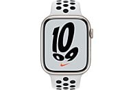 APPLE Watch Series 7 Nike+ 45 mm sterrenlicht aluminium / platinum/zwarte sportband