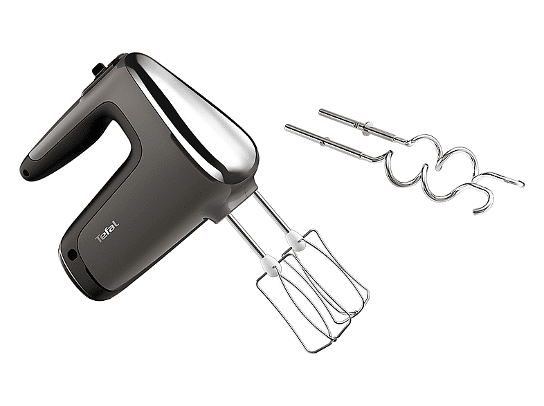 TEFAL HT650E Powermix Silence Handmixer Schwarz/Silber (600 Watt)