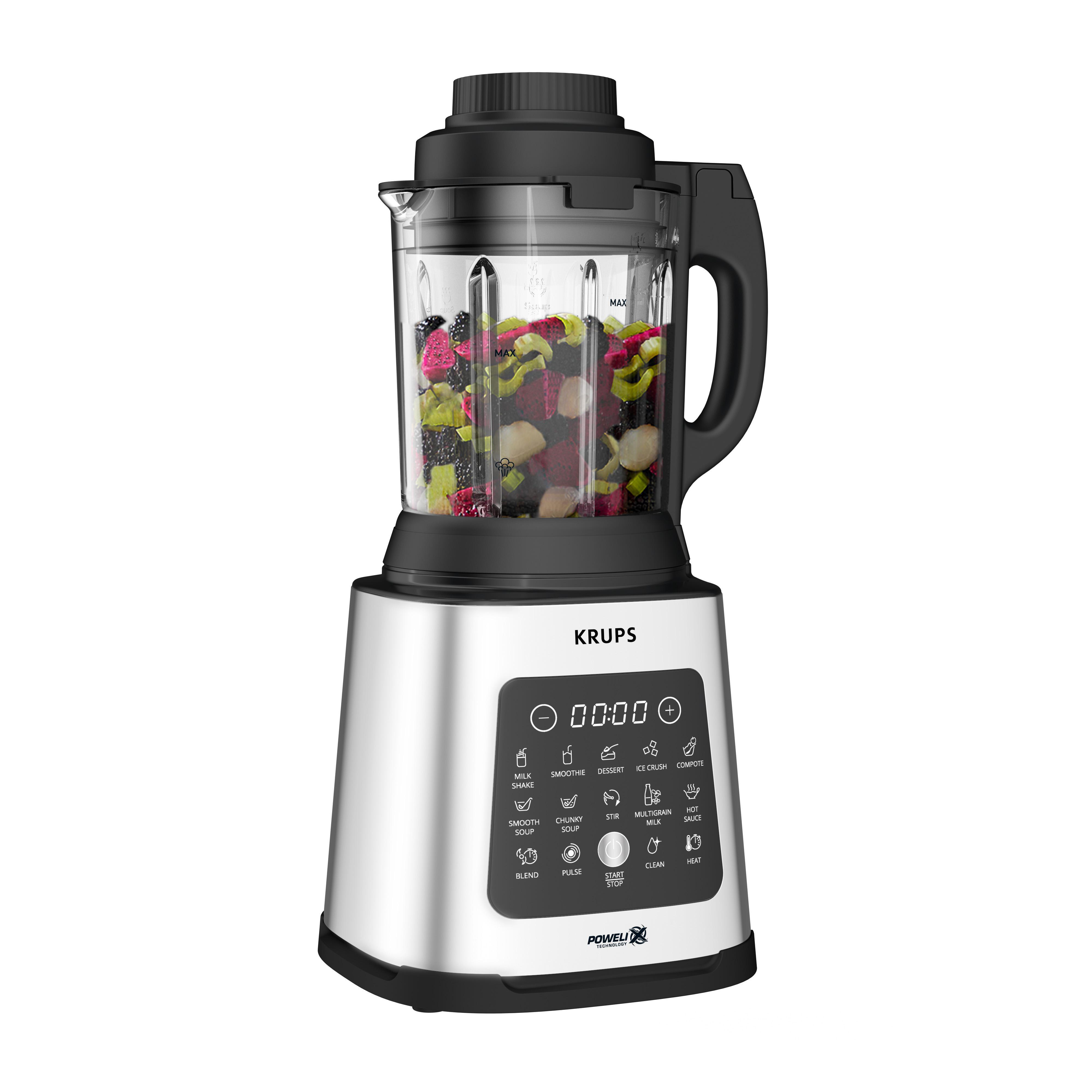 KRUPS KB835D Perfect Mix Cook Standmixer Silber/Schwarz (1400 Watt, 1.75 l)