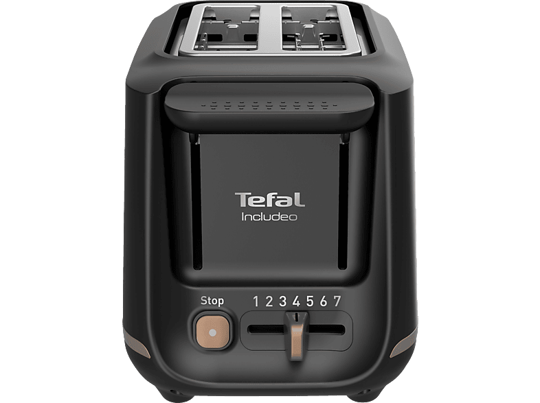 Watt, TT5338 TEFAL 2) Includeo Toaster Schwarz Schlitze: (850