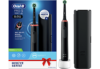 ORAL B Pro 3500 Siyah Şarjlı Diş Fırçası + Seyahat Kabı_1