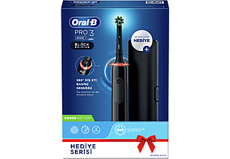 ORAL B Pro 3500 Siyah Şarjlı Diş Fırçası + Seyahat Kabı_2