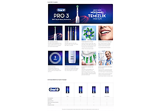 ORAL B Pro 3500 Siyah Şarjlı Diş Fırçası + Seyahat Kabı_4