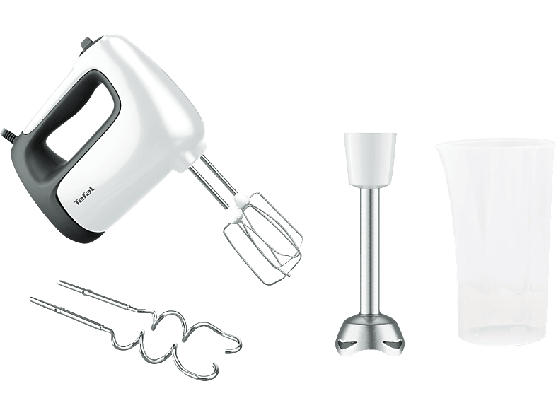 TEFAL HT4621 Prep'Mix+ Handmixer Weiß (500 Watt)