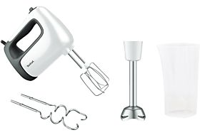 Handmixer BOSCH MFQ4835DE Handmixer Weiß/Chrom (575 Watt) 575 | MediaMarkt