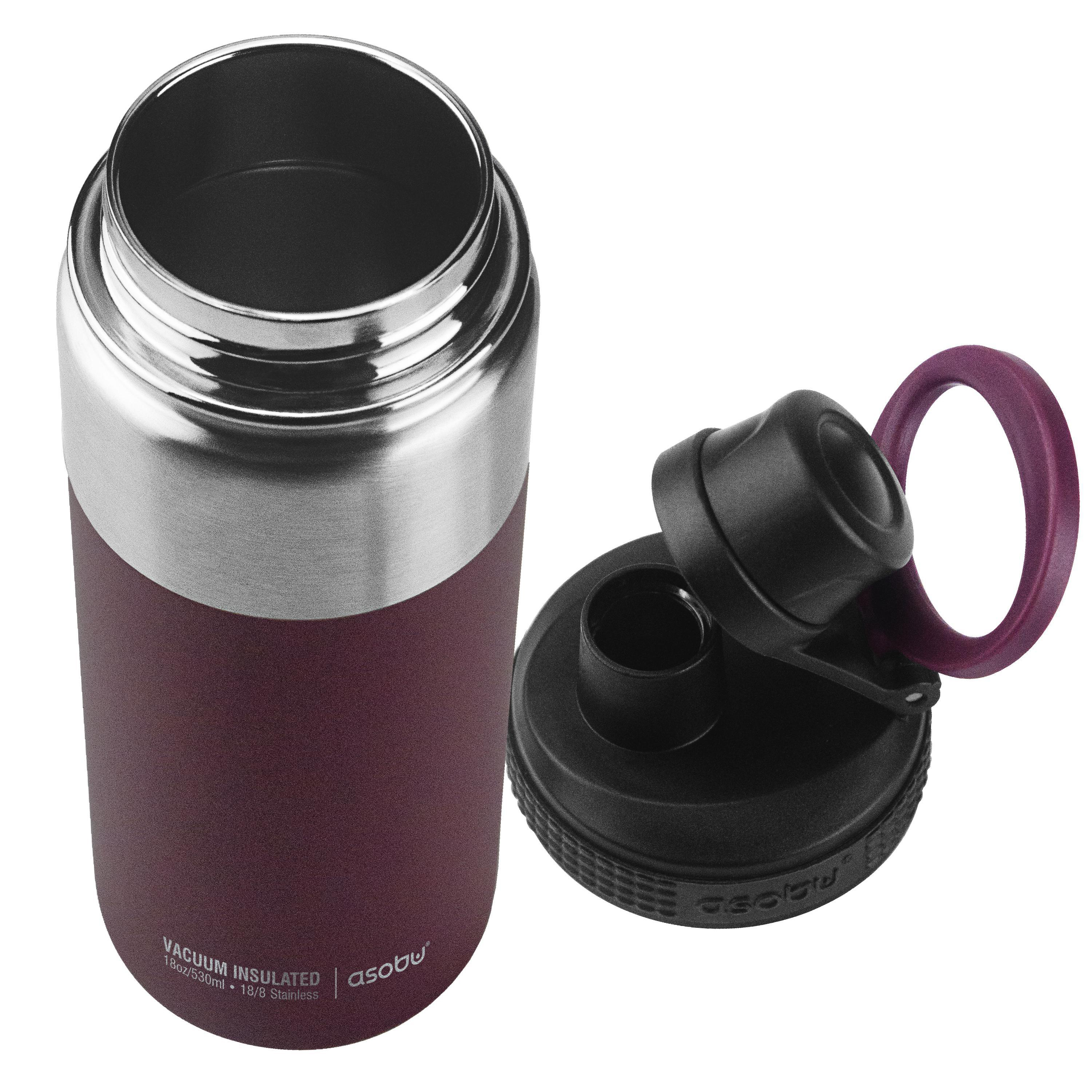 ASOBU 305438 Alpine Flask Trinkflasche Schwarz