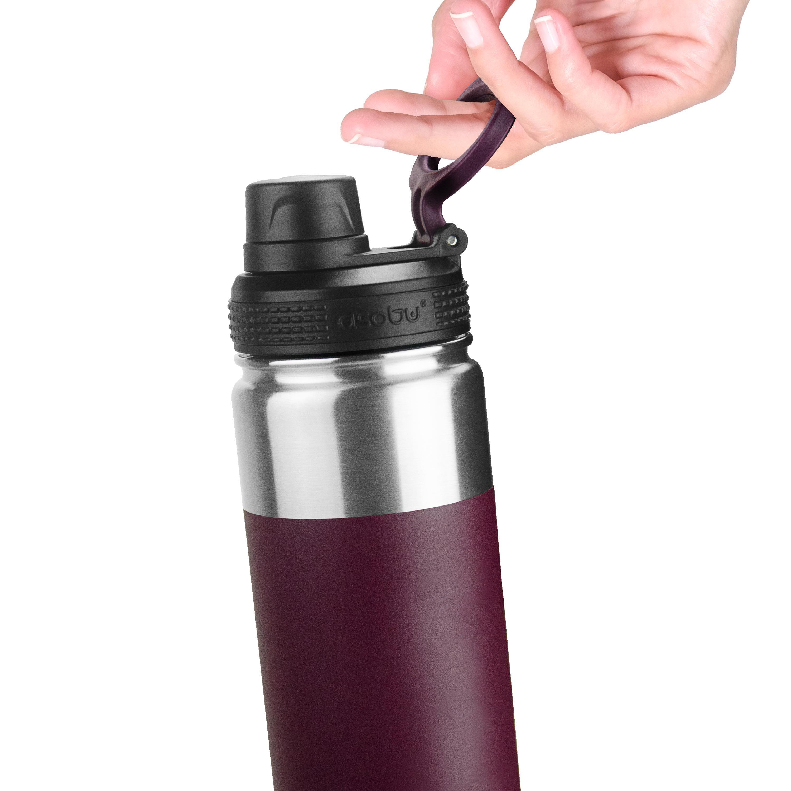 ASOBU 305438 Alpine Flask Trinkflasche Schwarz