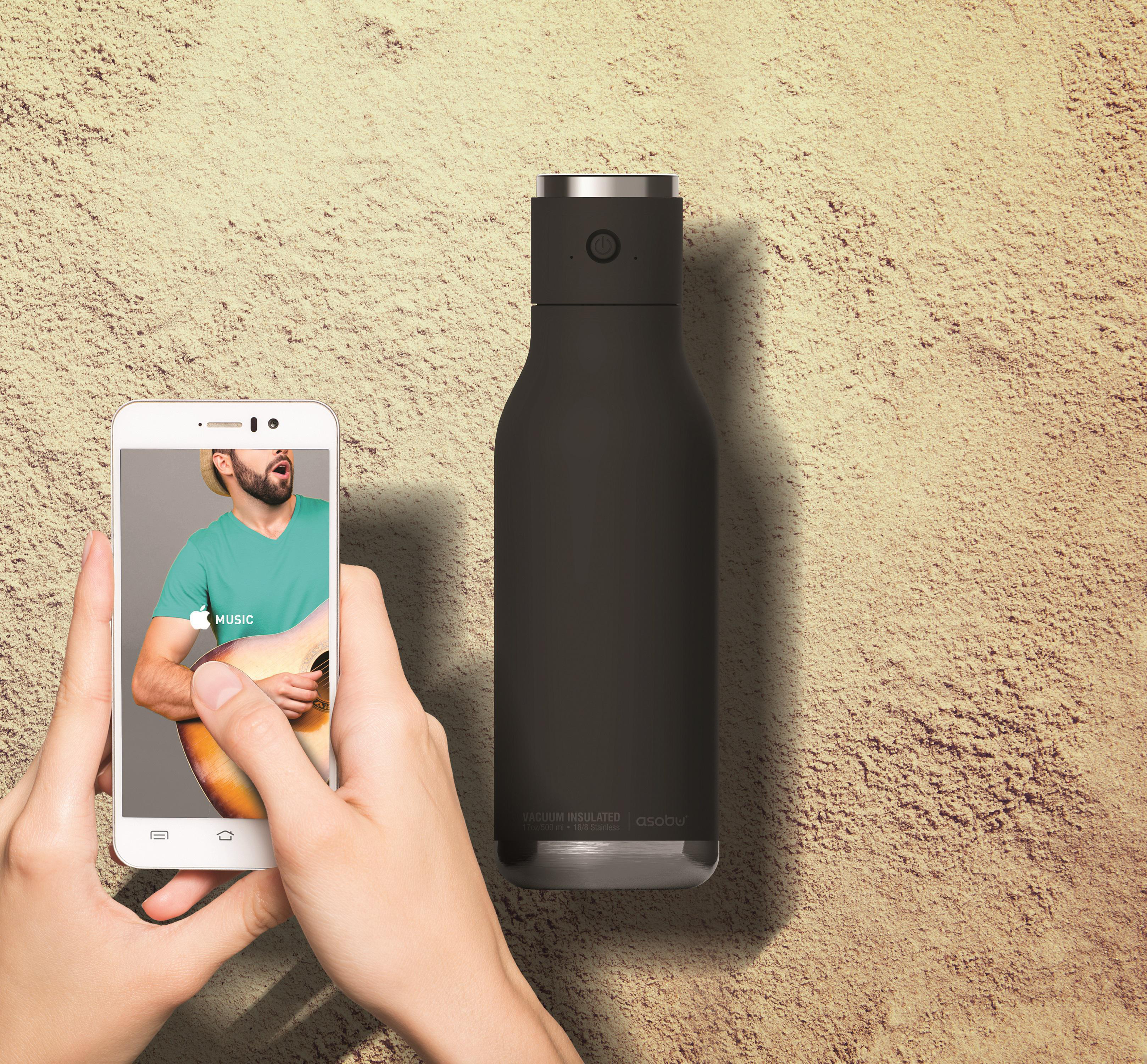 ASOBU 305455 Wireless Beat Trinkflasche Schwarz