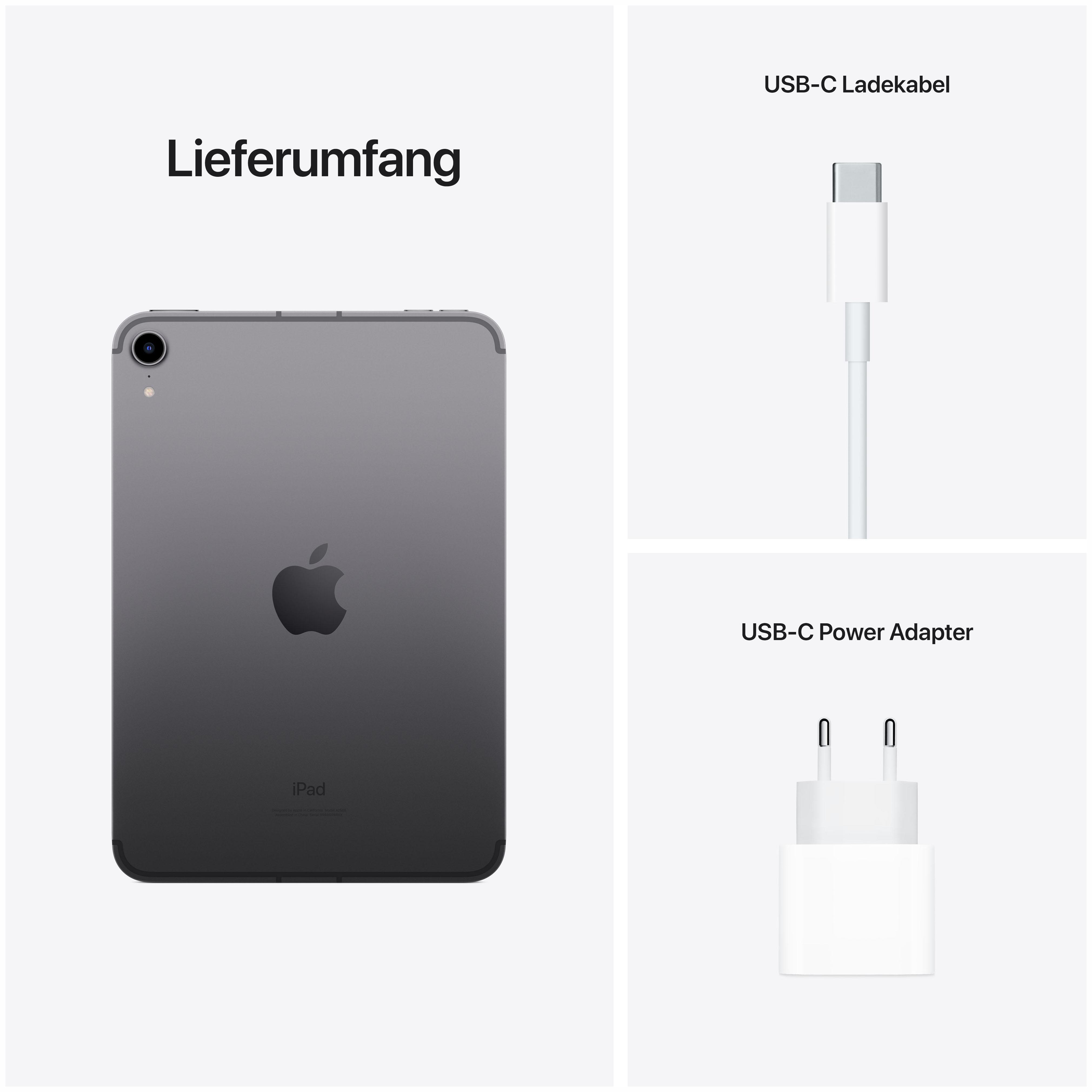 APPLE iPad mini Wi-Fi + Cellular, Tablet, 64 GB, 8,3 Zoll, Space Grau