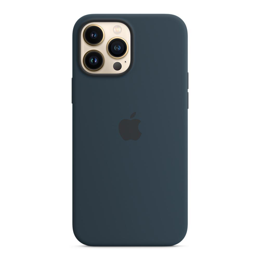 APPLE Silikon Case mit MagSafe, Backcover, Apple, iPhone 13 Pro Max, Abyssblau