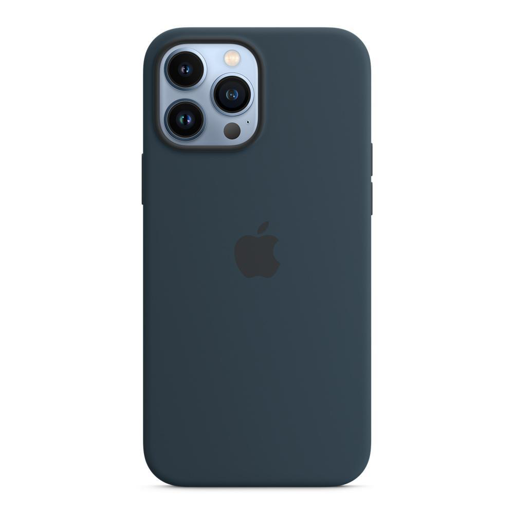 APPLE Silikon Case mit MagSafe, Backcover, Apple, iPhone 13 Pro Max, Abyssblau