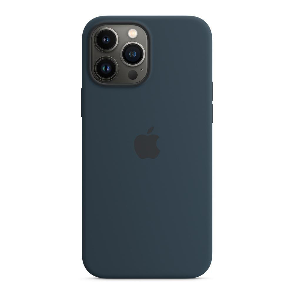 APPLE Silikon Case mit MagSafe, Backcover, Apple, iPhone 13 Pro Max, Abyssblau