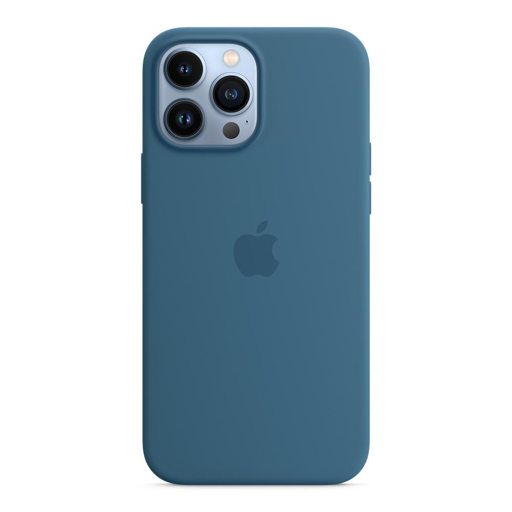 APPLE Silikon Case mit MagSafe, Backcover, Apple, iPhone 13 Pro Max, Eisblau
