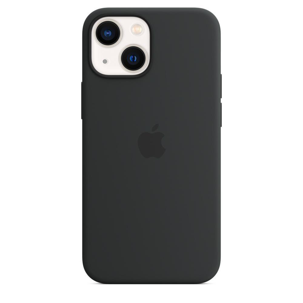Schwarze iPhone-Hülle mit Apple-Logo. Kameraausschnitt sichtbar.