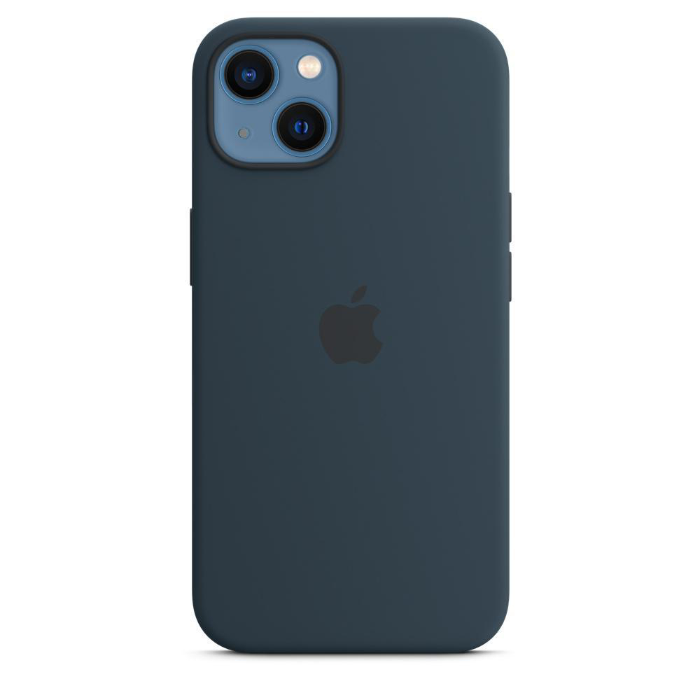 APPLE Silikon Case mit Apple, MagSafe, 13, Backcover, iPhone Abyssblau