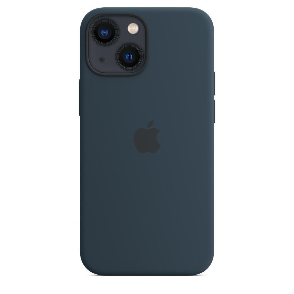 APPLE Silikon Case mit MagSafe Backcover, für Apple iPhone 13 mini, Abyssblau