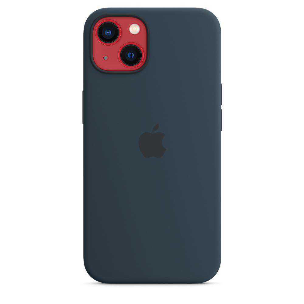 APPLE Silikon Case Backcover, Abyssblau iPhone mit MagSafe, 13, Apple