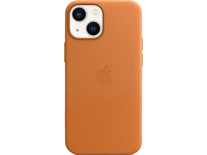 APPLE Leder Case mit MagSafe, Backcover, Apple, iPhone 13 Mini, Goldbraun