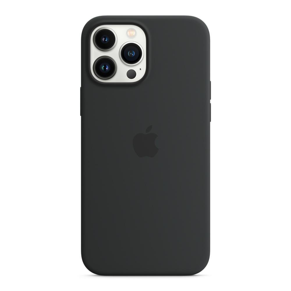APPLE Silikon Case mit MagSafe Backcover, für Apple iPhone 13 Pro Max, Mitternacht