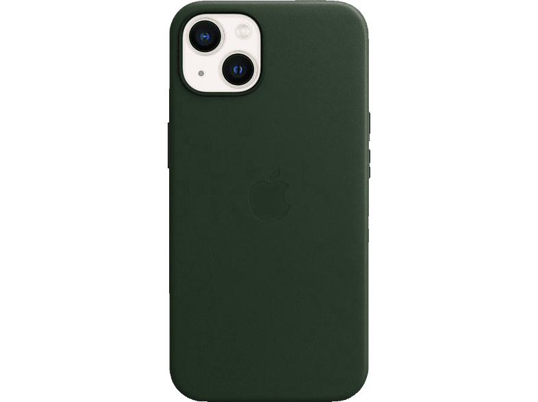 APPLE Leder Case mit MagSafe, Backcover, Apple, iPhone 13, Schwarzgrün
