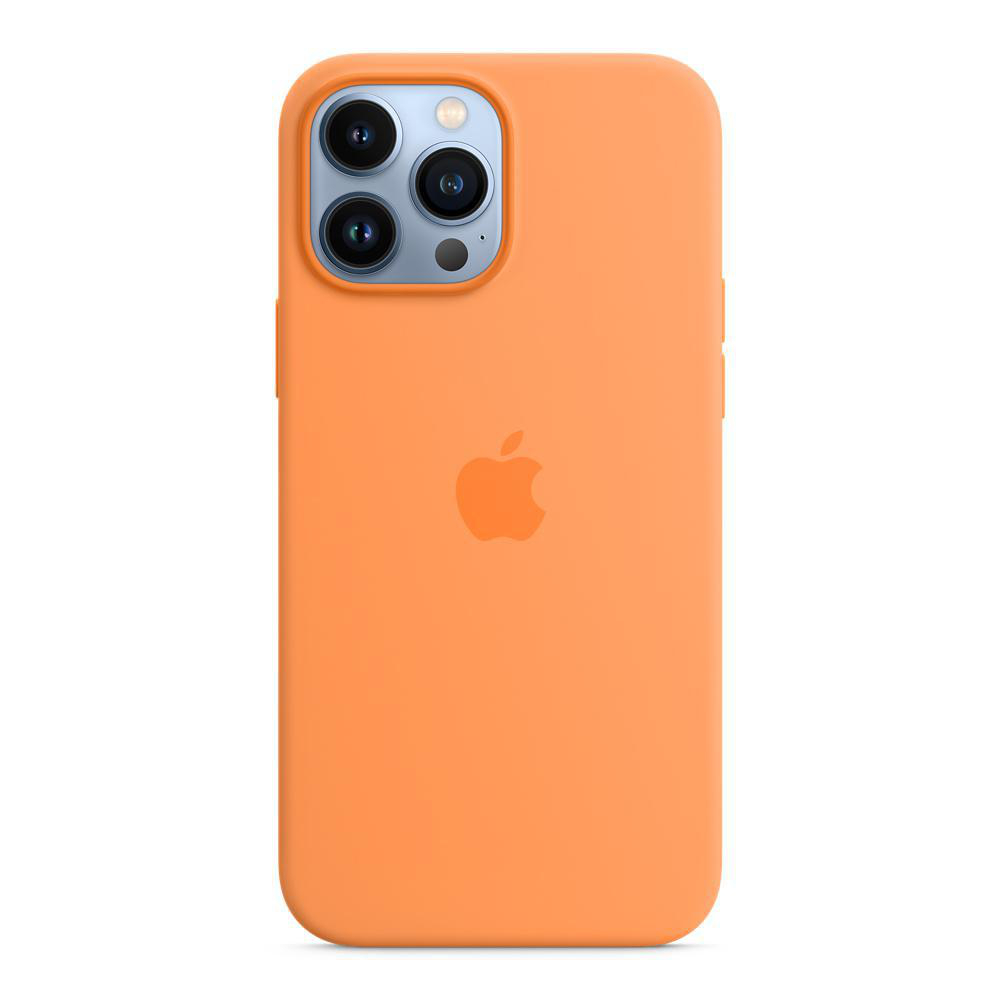 13 Max, Case APPLE mit iPhone Pro Apple, MagSafe, Silikon Gelborange Backcover,