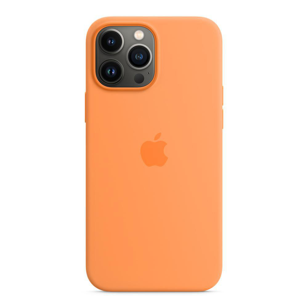 13 Max, Case APPLE mit iPhone Pro Apple, MagSafe, Silikon Gelborange Backcover,