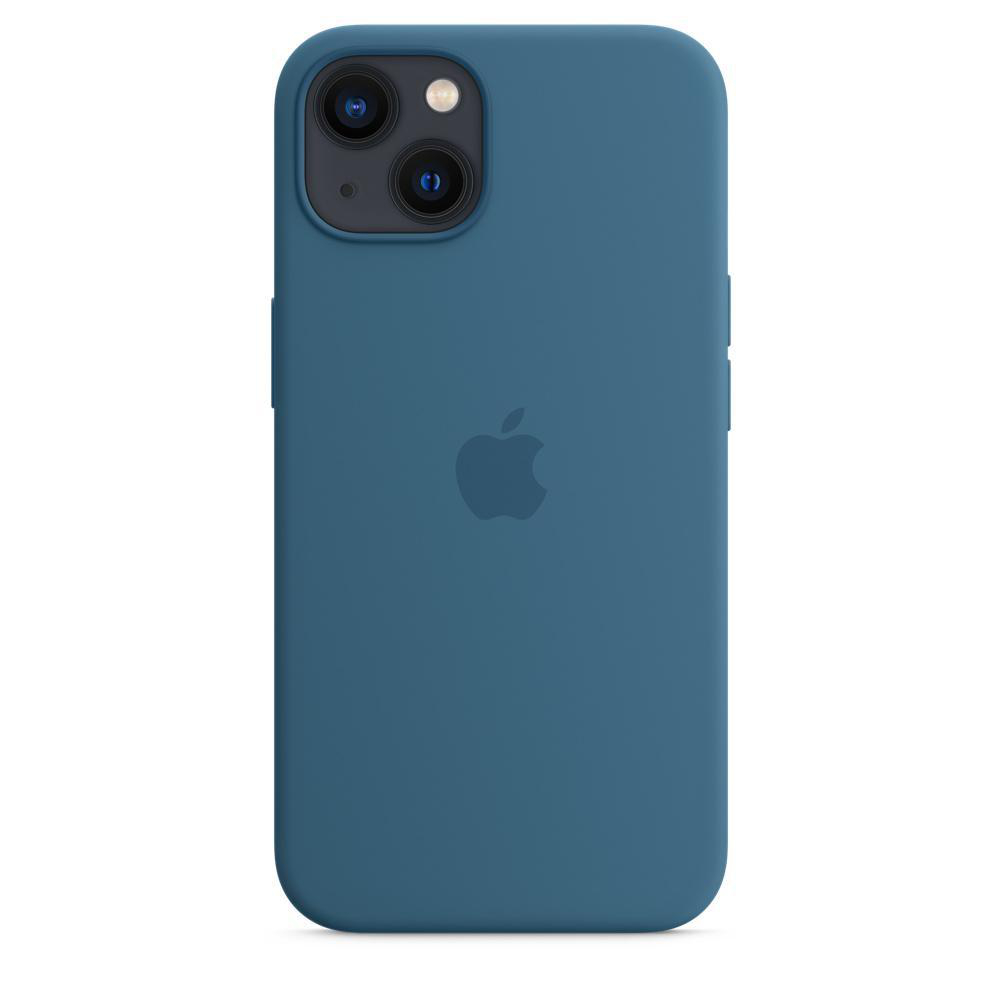 APPLE Silikon Case mit MagSafe, Backcover, Apple, iPhone 13, Eisblau